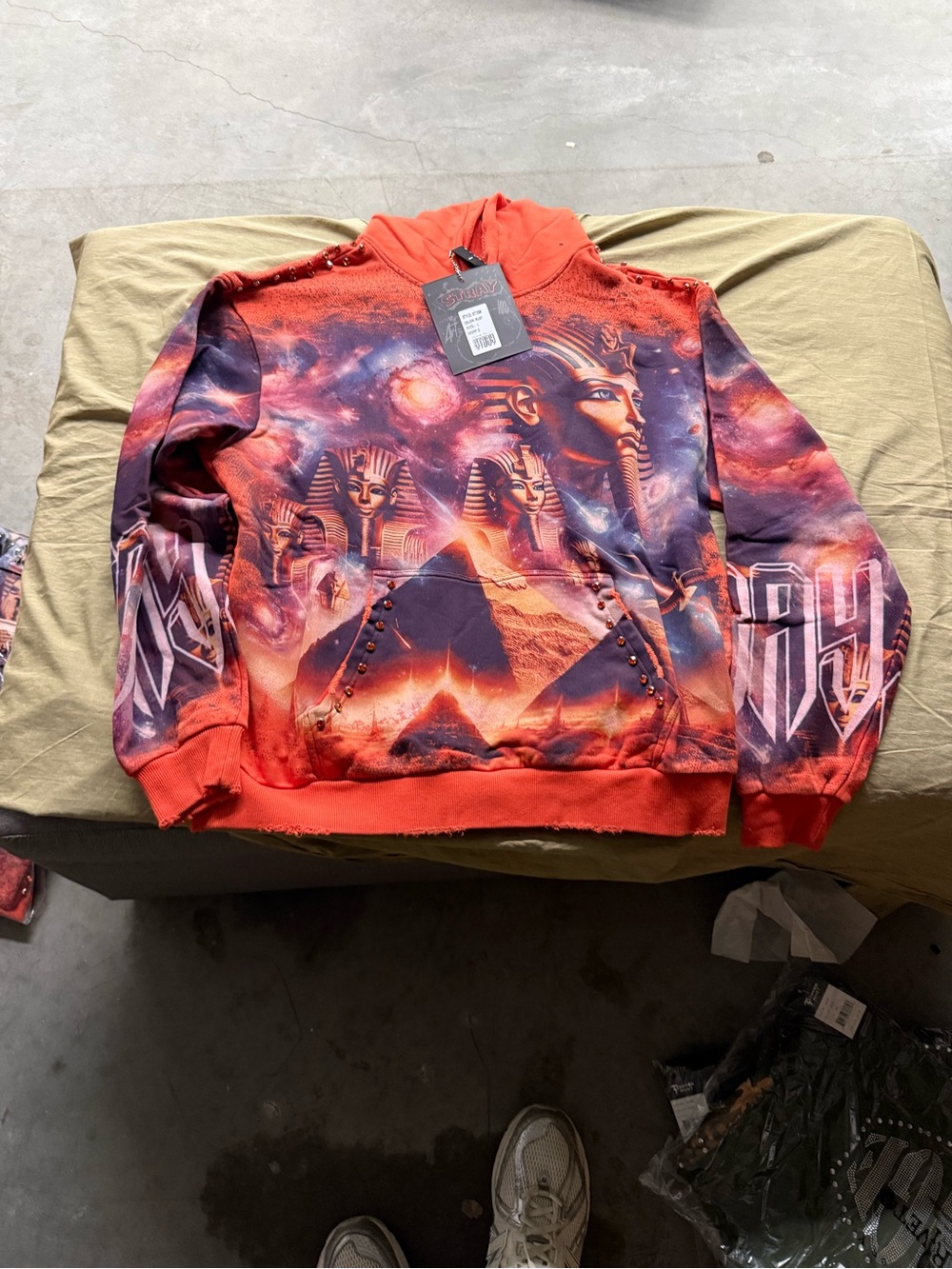 Stray Clothing Men’s Orange Pharaoh Fleece Hoodie